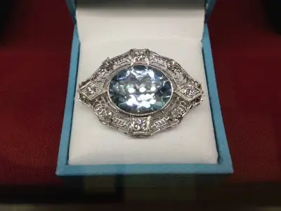 aquamarine brooch