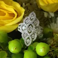 diamond shaped fashion ring