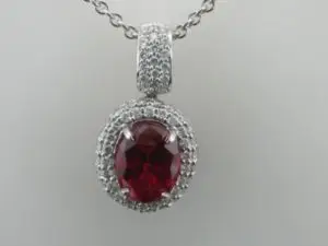 oval ruby pendant