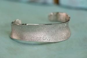 silver diamond dust cuff bracelet