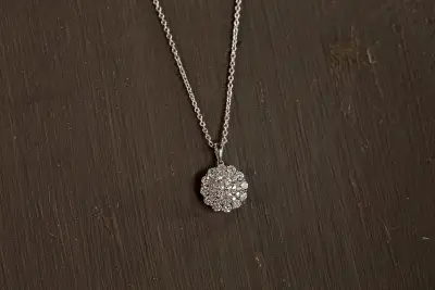 diamond pendant on a chain