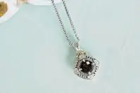 sterling silver garnet necklace