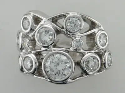 diamond bubble ring