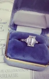 emerald cut diamond ring