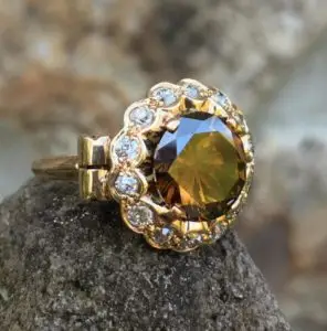 Fancy Orange Brown Diamond Ring