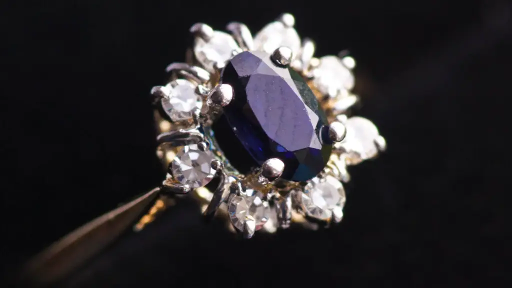 A blue sapphire ring