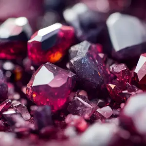 cut garnet gemstones in a large pile